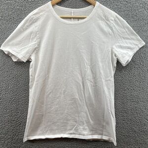 On-Cloud On-T Mens Slim White Short Sleeve Cotton Running T-Shirt Size Large